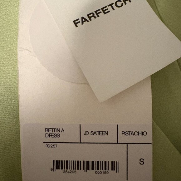 NWT Paris Georgia Bettina Silk Maxi Dress Pistachio Green Size S - Picture 5 of 6